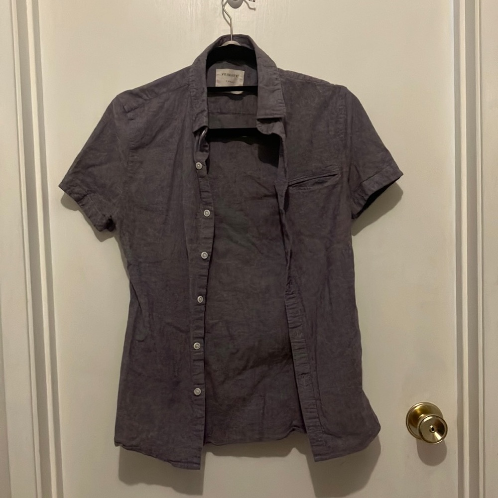 Lavender short sleeve button up
